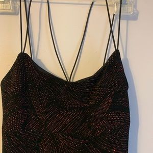 Beautiful black dress with red sparkle